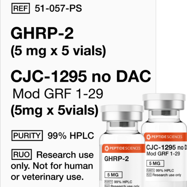 GHRP-2 (5mg x 10), CJC-1295 no DAC (5mg x 10)